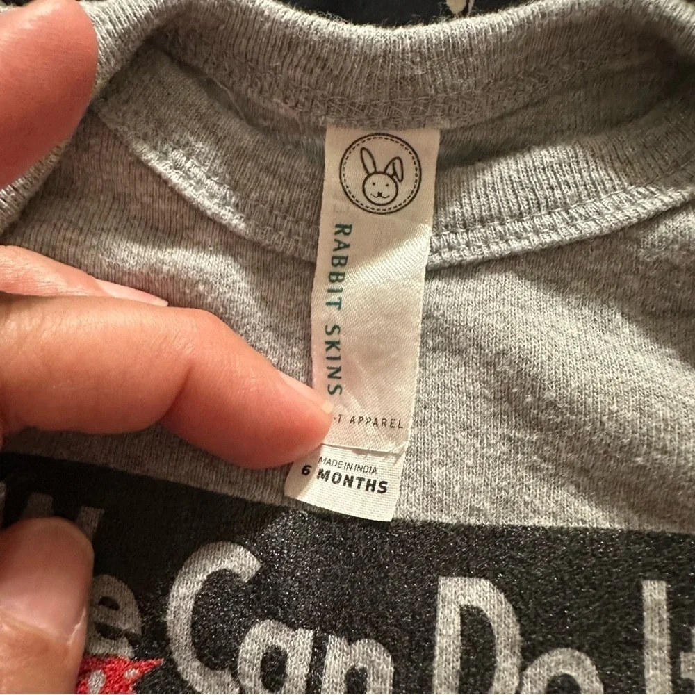 Rabbit Skins Size 6 months We Can Do It onesie
